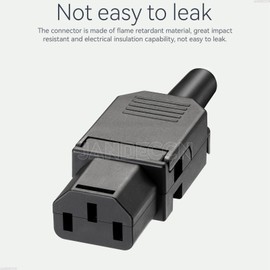 JANDECCN 2Pack 3 Pin Terminal Quick Connectors, 10A 250V IEC320 C13 Female Inline Power Plug Adapter Socket Connector