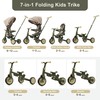 7-in-1 Foldable Kids Tricycle for 1-6 Years with Adjustable Push