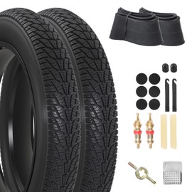 20x4.0/ 20x3.0/ 26x4.0 Fat Bike Tires, 20x4/ 20x3/ 26x4 Fat Tire Tube and Bicycle Repair Tool Kit, Foldable Heavy Duty Off-Road Bike, Ebike Fat Tires Replacement Set, 2PCS 20x4.0