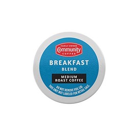 Community Coffee Breakfast Blend Medium Roast Single Serve K-Cup Compatible Coffee Pods, Box of 36 Pods