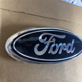 Ford BLACK & CHROME 2005-2014 Ford F150 FRONT GRILLE/ TAILGATE 9 inch Oval Emblem 1PC