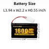 Cecicebb 9.6V 1600mAh NI-MH Rechargeable Battery Pack with Standard Tamiya