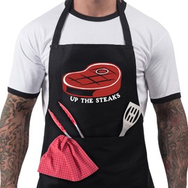 Bang Tidy Clothing BBQ Funny Aprons For Men Up The Steaks Grill Kitchen Gift