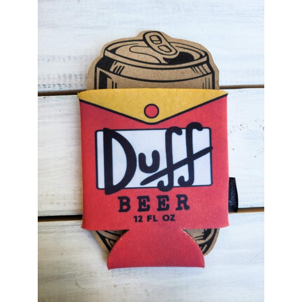 Funny Duff Beer Homer Simpson Hilarious Can Cooler Coozie Fathers Day Gift Gifts for Dads Moms Brother Sister Uncle Football Party Favor Game Night Beverage Insulator Beer Coozie Great Gift DUFKOOZ