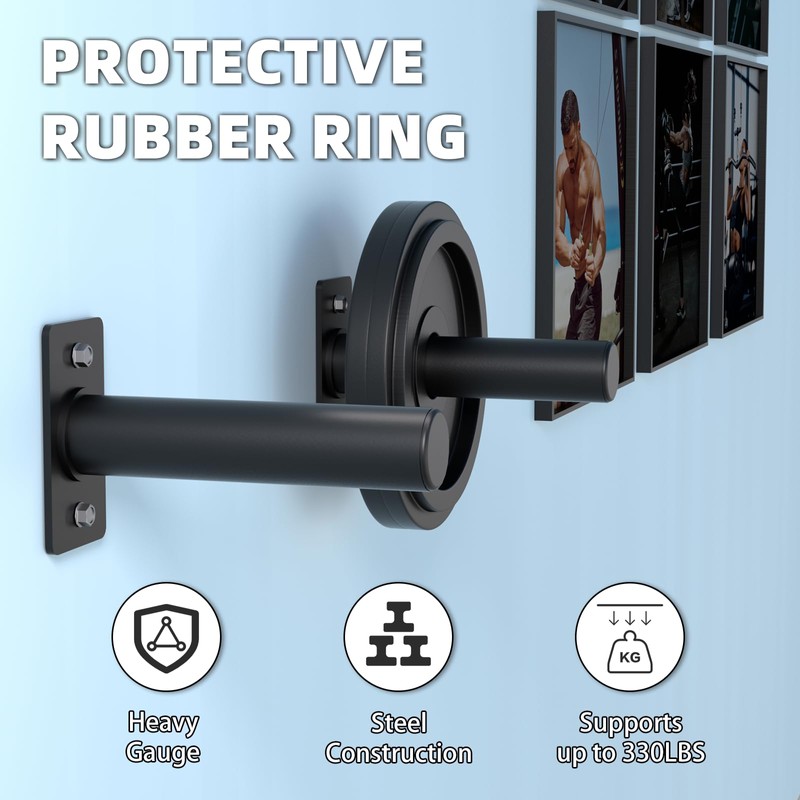 Wall Mounted Weight Plate Holder, Weight Rack Storage for 2"