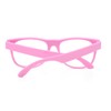 Classic Vintage Clear Lens Sunglasses Retro 80's Baby Pink Frame