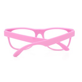 Classic Vintage Clear Lens Sunglasses Retro 80's Baby Pink Frame