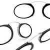DBEFTLI Armless Thin Reading Glasses - Clip on Nose Readers