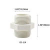 2 PCS 1-1/4 Inch PVC Fittings Hex Nipple G1-1/4 Male