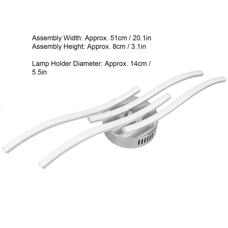 LED Wavy Ceiling Light 140LED Modern Ceiling Lamp for Bedroom