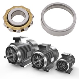 VGOL 1 x BO15 Shoulder Ball Bearing with 11 Balls, Magneto Bearings, 40 x 15 x 10 mm Ball Bearings, Suitable for Skateboard, Wheels, Inline Skates, Engines