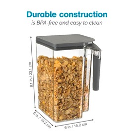 Polder Handle-It Canister, BPA-Free Plastic, Stackable Storage Canister, Air-Tight Food Storage Container, Canister for Kitchen Organization and Storage, 4-Quart