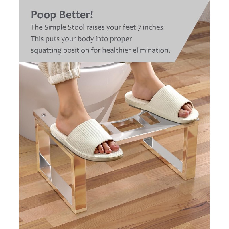 Stainless Steel Toilet Stool， Durable, Easy to Clean, and Comfortably