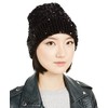 Save On Products Womens Designer INC Sequins Beanie hat Black