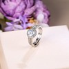 EVER FAITH Sparkly Round Cubic Zirconia Wedding Ring Beautiful Eternity