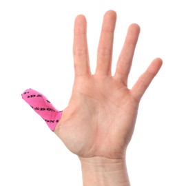 WOD&DONE Premium Pre-Cut Athletic Thumb Protection Tape for Crossfit Olympic Hook Grip Weightlifting (Pink, 4pk)