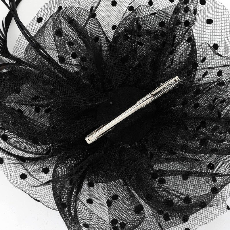 loacuony Fascinator Women's Feathers for Hats and Fascinators, black, Unit