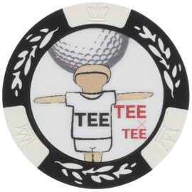 Hoxin Trading HTC Golf Casino Chip Marker, White, Approximately 1.6 inches (40 mm) Diameter, Funny Marker, TEE Tee, MK0163