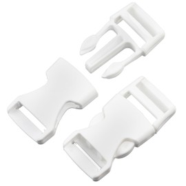 AERZETIX - 14er-Pack Schnallen, Schnellverschluss-Clips für Rucksäcke - 20 mm Schlaufe - Gepäck Outdoor-Ausrüstung - Farbe weiß - Kunststoff