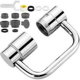 Aireador extensor de grifo giratorio de 1080 ° Extensor De Grifo Giratorio De Gran ángulo Universal Extension Difusor Con 2 Modos de Chorro para Regul