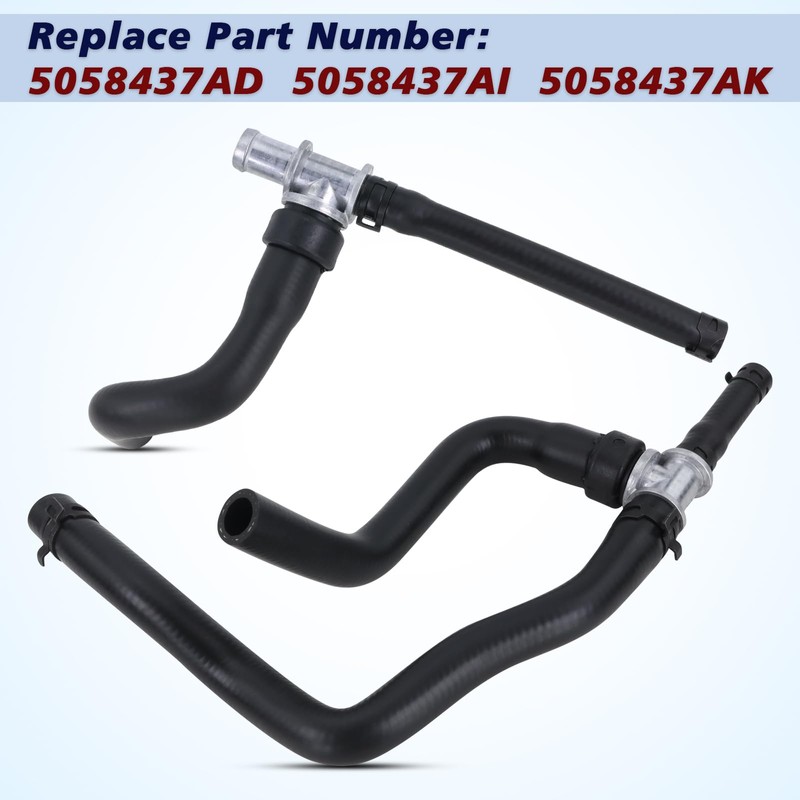 Lqito Heater Hose With TEE Supply-Return Compatible With 2008-2020 Dodge