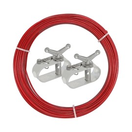 Wire Tension Rope for Pool Tarpaulins, 2 mm Length 30 m with 2 Pieces Turnbuckles for Rope Pool Cover, Tension Rope Tension Wire Rope for Attaching Above Ground Pool Covers Winter