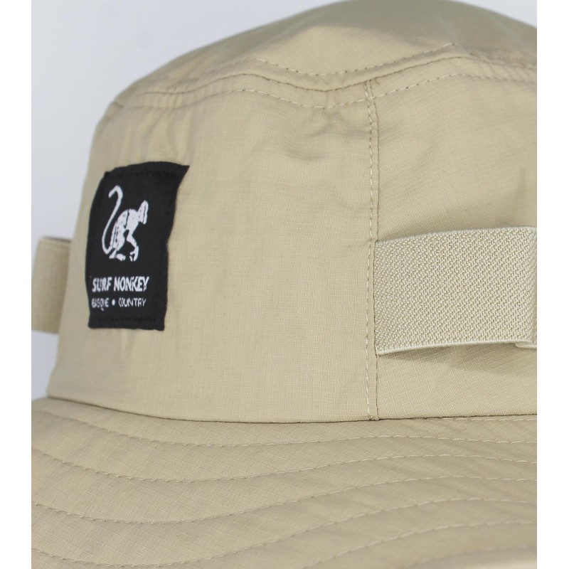 Surf Monkey Safari Hat with Removable Cord Upf50 Waterproof Recycled