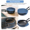 Silicone Pan Protectors for 12-Inch Frying Pans - Non-Slip Stacking