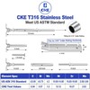 CKE 10 Pairs Cable Railing Kit 3/16" Swage Toggle Turnbuckle