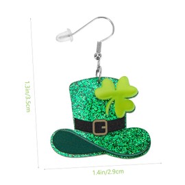 FOMIYES 1 Pair Patrick's Day Clover Dangle Earrings for Women Stylish Shamrock Ear Pendants for Celebrations Birthdays and Special Occasions Design