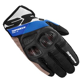 SPIDI, Flash-R Evo Men's Motorcycle Gloves Protective & Durable Summer Gloves Waterproof & Non-Slip Touch Screen Average Black & Blue