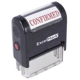 Confirmed Self Inking Rubber Stamp - Red Ink (ExcelMark A1539)