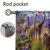 Dinosaur Blackout Curtains for Home Decor,Wild Ancient Predator Fairytales Jungle