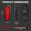 Dinfu 6 Inch Oval Red LED Trailer Tail Lights 4PCS,Super