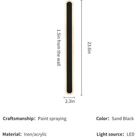 Mikeru 23.6inch Oval Outdoor Wall Light, 3000k Exterior Lights for House Ip65 Waterproof Outdoor Light Fixtures Acrylic Modern Outdoor Wall Light Hardwire Install Outdoor House Lights for Proch