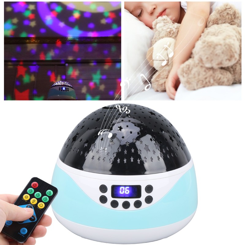 Remote Control Night Light LED Digital Display Night Light Projector