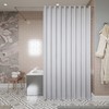 Croydex AF289122 Regency Stripe Water-Resistant Machine Washable Cling-Resistant Hookless Textile
