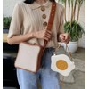 CLOGRATIA Women's Bread Toast Shoulder Bag, Fried Egg, Crossbody Bag,
