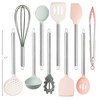 COOK WITH COLOR Silicone Cooking Utensils, Kitchen Utensil Set, Easy
