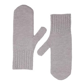 Zelly Knitted Mittens Gloves Super Soft Cozy Stylish Warm For Winter 1 Pair 1 Size (Grey, One Size)