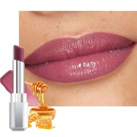 evpct Lápiz labial de color malva y miel, bálsamo labial con color tintado, brillo hidratante sutil, lápiz labial con color hidratante y nutritivo par
