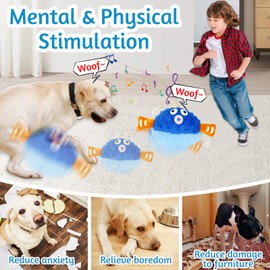 CHANCCI Active Moving Pet Plush Toy Interactive Dog Toys Talking Shake Bounce Boredom Toys Jumping Pig Toy For Dog Washable Cartoon Pig Plush Moving Dog Ball For Pets Cats Small And Medium Dogs (BL2)