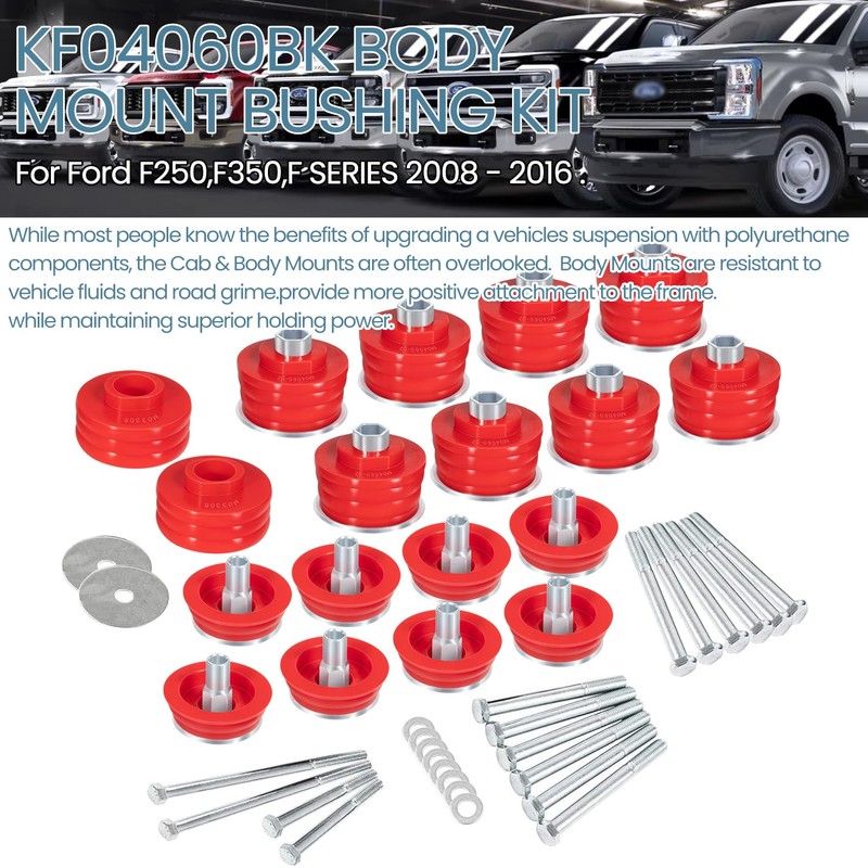 For Ford Body Mount Bushing Kit F250 F350 2008-2016 Complete