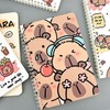 Capybara Spiral Notebooks, 4 Packs 5.5" x 8.3" A5 Wirebound