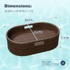 Devoko Floating Pool Tray Large PE Rattan Pool Serving Bar,