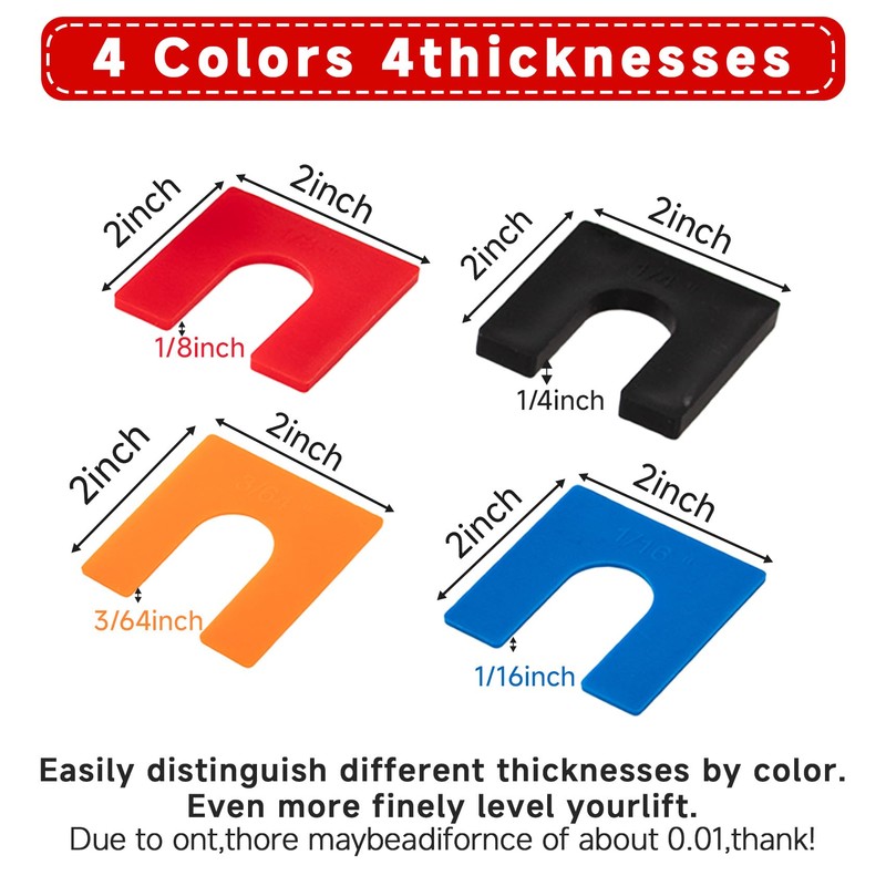 96 Pcs Car Lift Auto Leveling Shim Install Kit For