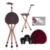 Bsrozki Folding Lightweight Walking Stick Cane with Seat Foldable Golf