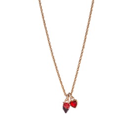 Alex and Ani Chocolate-Covered Strawberry Duo Charm Pendant Necklace