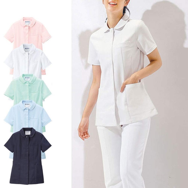 Nursery Anti-static Cool Stretch Collar Switching Jacket, Non-see-through, Cool Material,