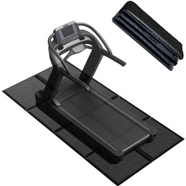 Foldable Treadmill Walking Pad Mat, 75x30,1/4" Thick Exercise Bike Mats for Carpet/Hardwood Floors, Mat for Under Treadmill/Rowing on Carpet, Foldable Exercise Equipment Mat, Noise Shock Absorption